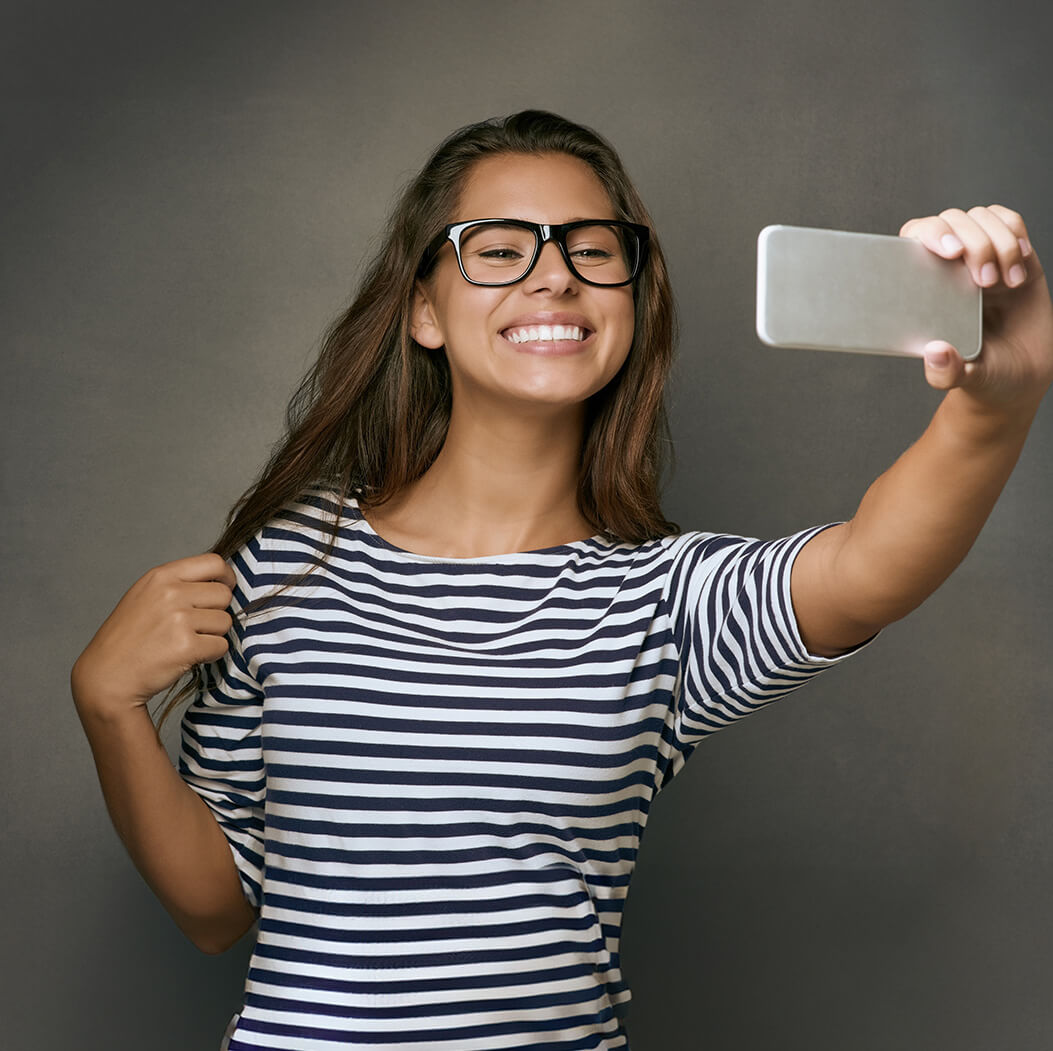 woman taking a selfie